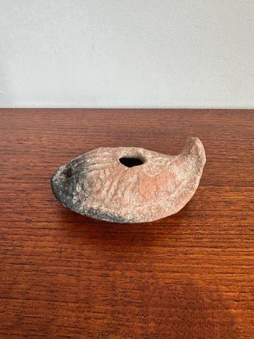 Islamitisch Terracotta olielamp - 10 cm