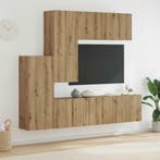 vidaXL TV Wand Eenheid Wandgemonteerd 5 pcs Artisan Eiken, Verzenden