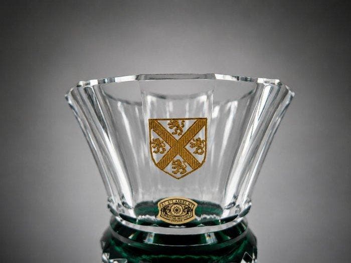 Val Saint Lambert - Vase - Cristal - Blason de Seraing, Antiquités & Art, Antiquités | Verre & Cristal