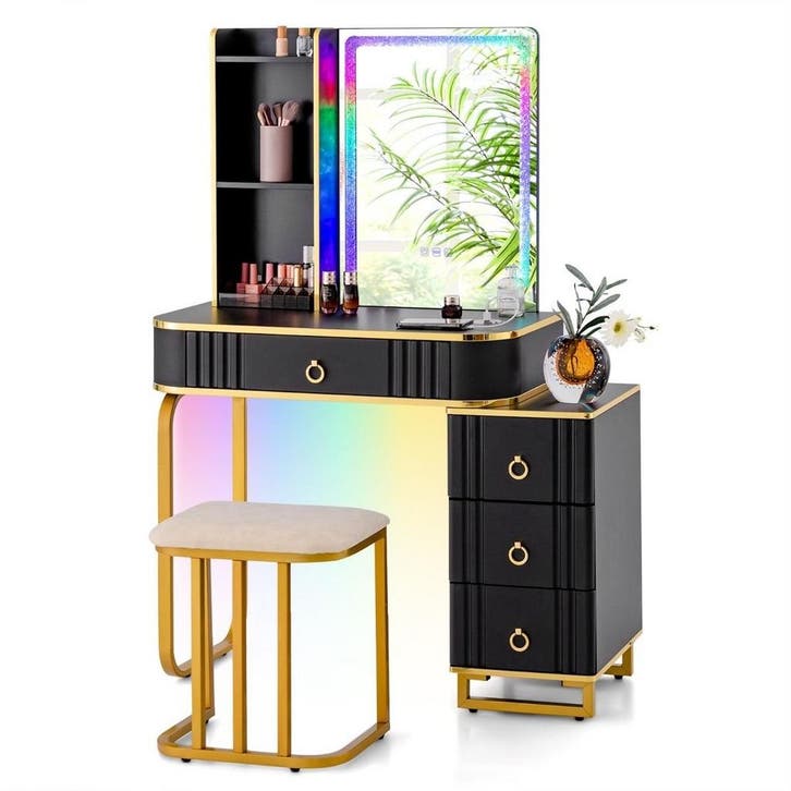2dekans | Coast Kaptafel Make-up Tafel - LED Spiegel,, Maison & Meubles, Accessoires pour la Maison | Miroirs, Enlèvement ou Envoi