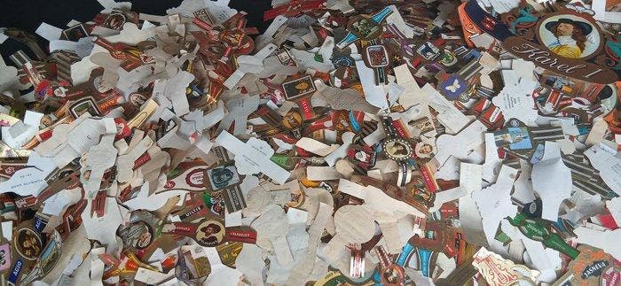 Zonder minimumprijs - Sigarenbandje - Papier - (3000), Verzamelen, Rookartikelen, Aanstekers en Luciferdoosjes