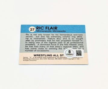 Pro Wrestling Ric Flair Signed Trading Card - Beckett, Nieuw