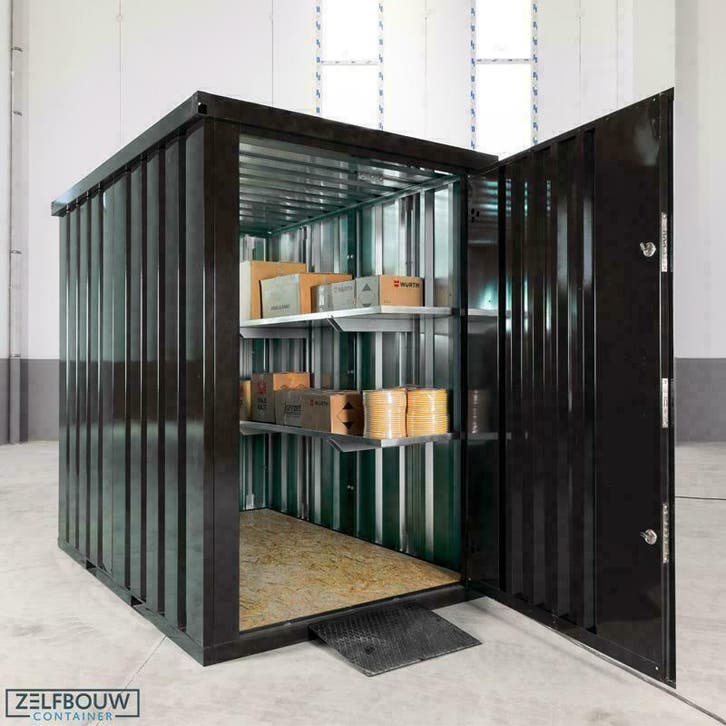 Modern tuinhuis 1,5x 2,2m van Zelfbouwontainer! Bel snel!, Tuin en Terras, Tuinhuizen, Tuinhuis, Nieuw, Metaal, Ophalen