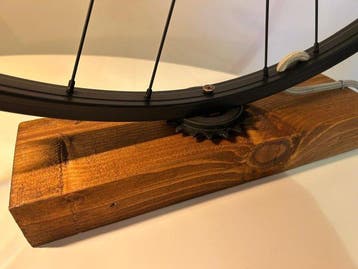 Bureaulamp - IJzer, Hout, Metaal - Opgeknapte / geredde