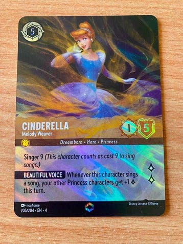 Ravensburger - 1 Card - Disney Lorcana - Cinderella 205/204, Nieuw