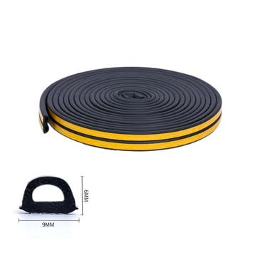 Afdichtstrip Zwart - Tochtstrip Zelfklevend - 6 Meter - Deur, Verzenden