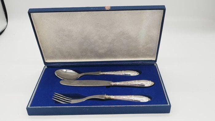 Ménagère (3) - Argent 835 - fourchette / couteau / cuillère, Antiquités & Art, Antiquités | Argent & Or