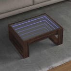vidaXL Salontafel met Infinity LED 70x53x30 cm bruin, Verzenden, Nieuw