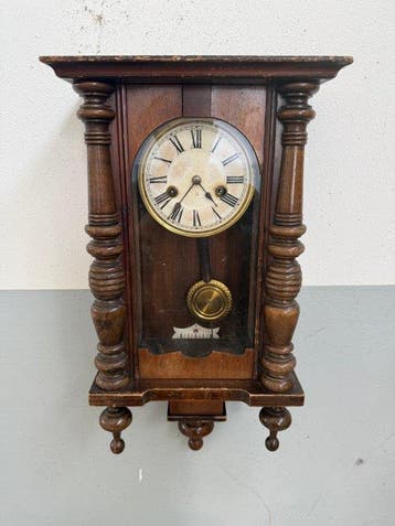 Horloge murale - Junghans - Bois, Laiton - 1900-1910, Antiek en Kunst, Antiek | Klokken