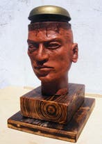 Luciano Greco (1971) - sculptuur, Prana - 37 cm - Messing,