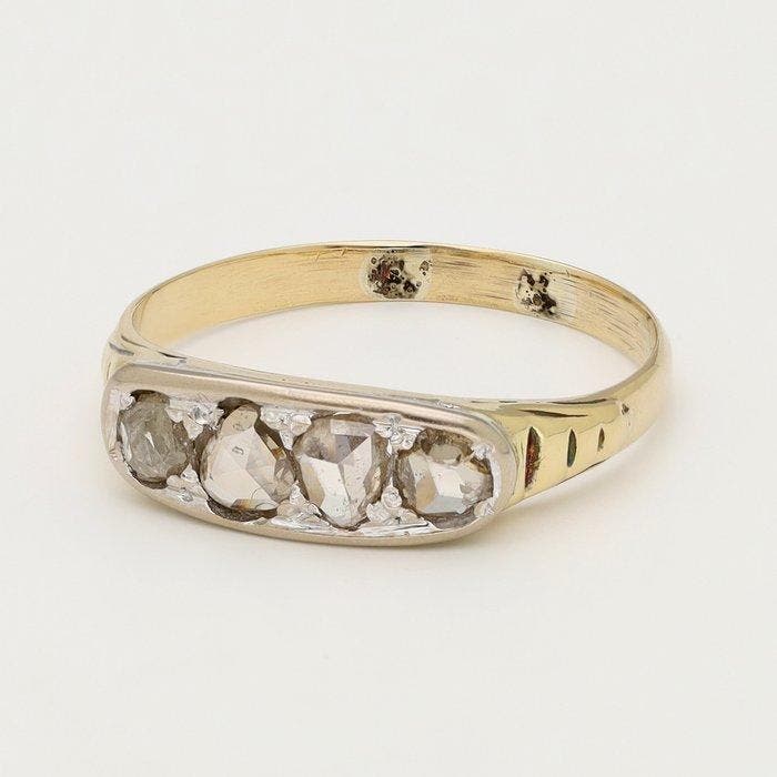 Bague - 18 carats Or jaune Diamant (Naturelle), Bijoux, Sacs & Beauté, Bagues