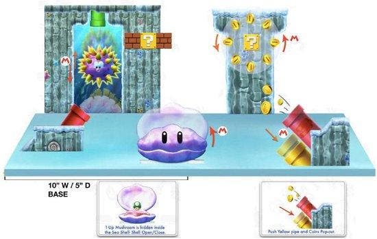 NINTENDO SUPER MARIO 6 CM DELUXE SPEELSET ONDERWATER (Games), Hobby en Vrije tijd, Gezelschapsspellen | Overige, Nieuw, Verzenden