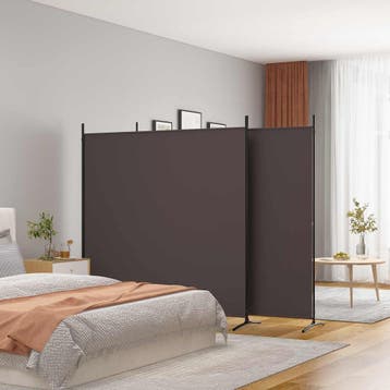 vidaXL Kamerscherm met 3 panelen 525x180 cm stof bruin, Verzenden, Nieuw