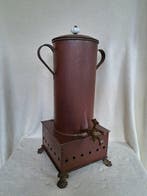 Koffiepot - Cylinderpot - Messing, Metaal - Grote Kraanpot -, Antiek en Kunst