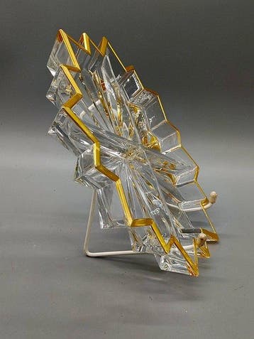 Schotel - Kristallglas Schale Goldrand Sternform – Kristall