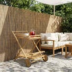 vidaXL Theetrolley met wielen Naturel 79 x 67.5 x 84 cm, Huis en Inrichting, Verzenden, Nieuw