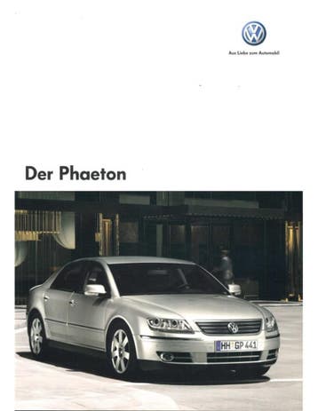 2006 VOLKSWAGEN PHAETON BROCHURE DUITS, Ophalen of Verzenden