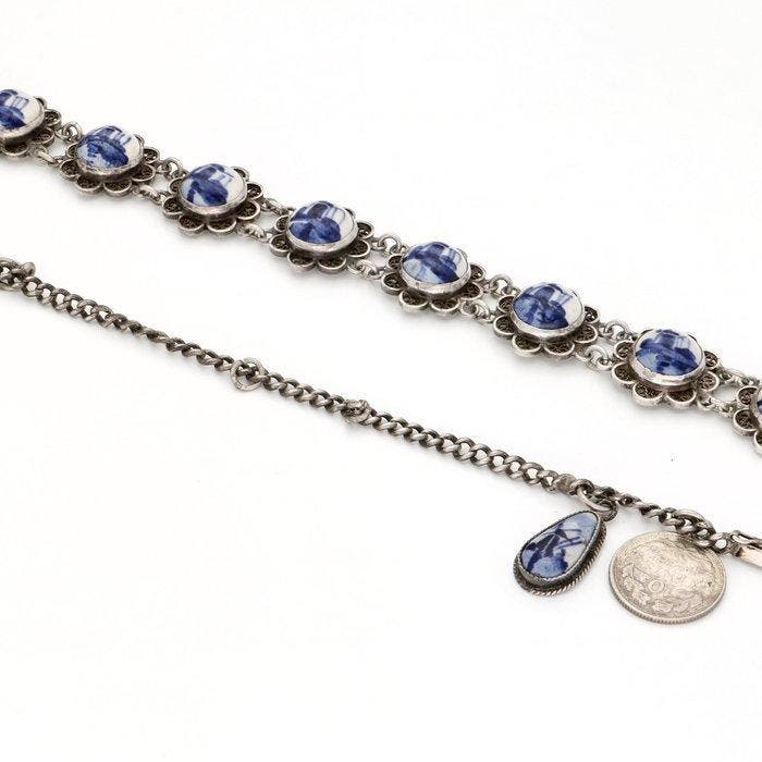 Zonder minimumprijs - 3-delige sieradenset Zilver -, Handtassen en Accessoires, Antieke sieraden