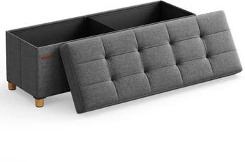 Opbergpoef - zitbank - 110 cm - Opbergpoef met deksel -, Huis en Inrichting, Zetels | Zetels, Verzenden, Nieuw