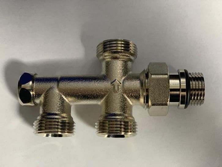 OPPIO - ZIJ ONDERBLOK 2-PIJPS RECHT 1/2 Radiator Aansluiting, Bricolage & Construction, Quincaillerie & Fixations, Enlèvement ou Envoi