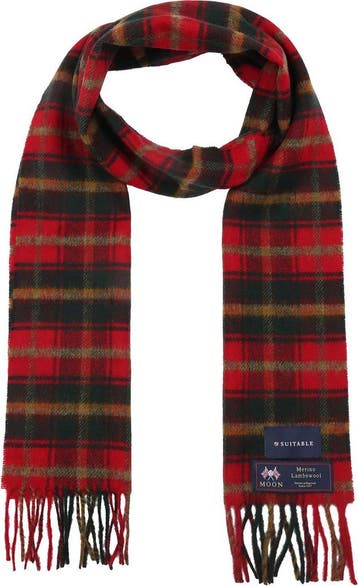 Suitable Sjaal Ruit Merino Wol Rood maat  Heren, Verzenden, Nieuw, Suitable