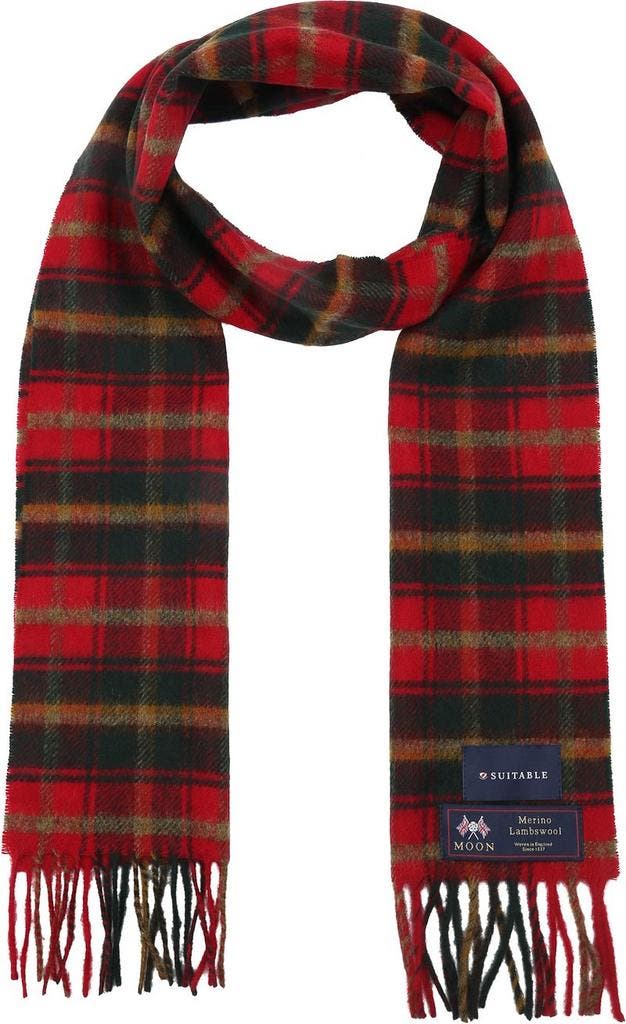 Suitable Sjaal Ruit Merino Wol Rood maat  Heren, Vêtements | Hommes, Bonnets, Écharpes & Gants, Envoi