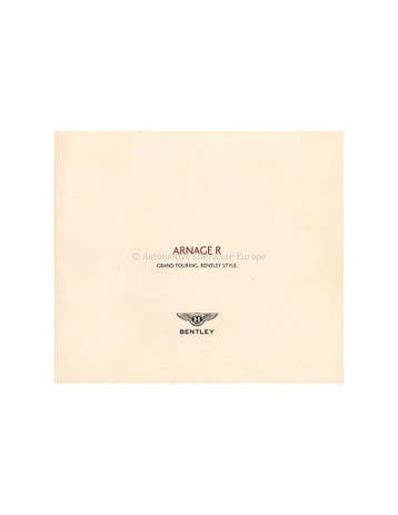 2002 BENTLEY ARNAGE R BROCHURE ENGELS, Nieuw