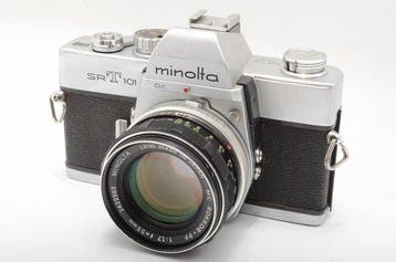 Minolta SR-T 101 SRT101 / MC ROKKOR-PF 55mm f1.7 Single lens, Nieuw