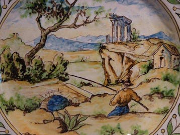 Schotel - Veelkleurige maiolica - Manufaktuur van Castelli -
