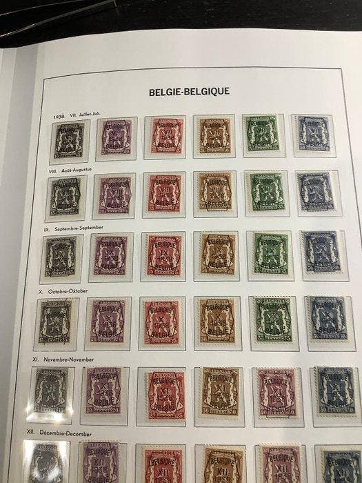 België 1938/1996 - Voorafgestempelden op meegeleverde Davo, Postzegels en Munten, Postzegels | Europa | België