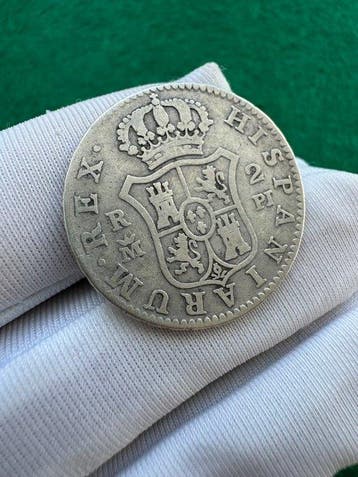 Spanje. Carlos III. 2 Reales 1779 Madrid PJ (Zonder