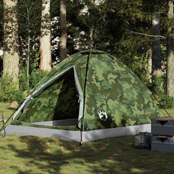 vidaXL Koepeltent 4-persoons waterdicht camouflage, Verzenden