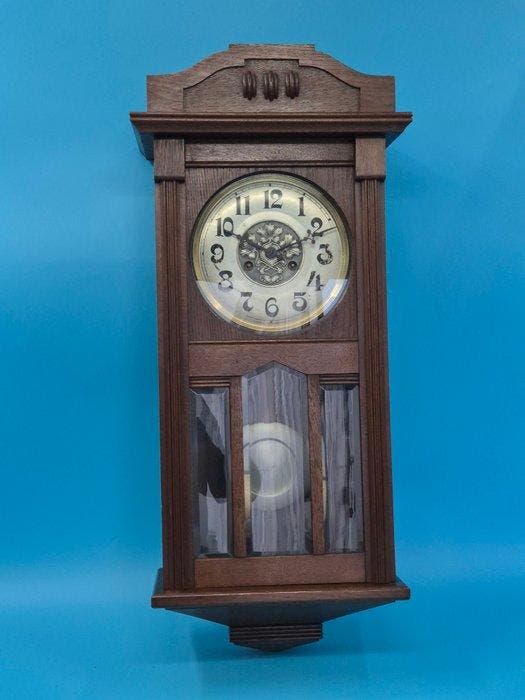 Horloge murale - Jugendstil Wanduhr – Pendeluhr mit, Antiek en Kunst, Antiek | Klokken