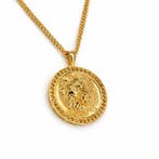 Zonder minimumprijs - Halsketting Verguld Citrien - Diamant, Nieuw