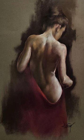 Domingo Alvarez Gomez (1942) - Intimidad en rojo