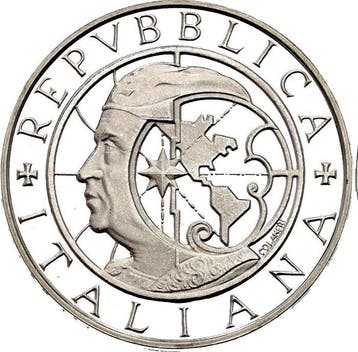 Italië. 500 Lire 1990 V Centenario della Scoperta della