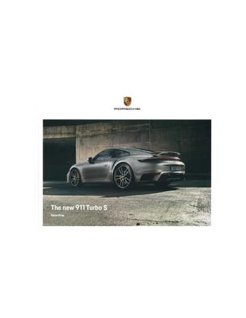 2020 PORSCHE 911 TURBO S HARDCOVER BROCHURE ENGELS, Ophalen of Verzenden