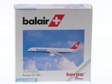 Schaal 1:500 Herpa 503822 Boeing 757-200 balair Reg. HB-I..., Ophalen of Verzenden, Zo goed als nieuw