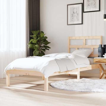 vidaXL Bedframe massief hout 75x190 cm, Verzenden, Nieuw