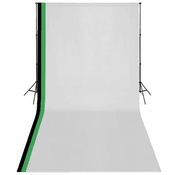 vidaXL Fotostudioset met 3 katoenen achtergronden en frame, Verzenden, Nieuw