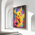 Iconica - Neon Pikachu - Unique 1/1 XXL (150x100 cm), Antiek en Kunst, Kunst | Schilderijen | Modern