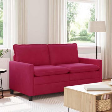 vidaXL bank / zetel Wijnrood 156 x 81 x 87,5 cm Fluweel, Verzenden