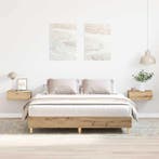 vidaXL Bedframe zonder matras 140x200 cm spaanplaat, Verzenden, Nieuw
