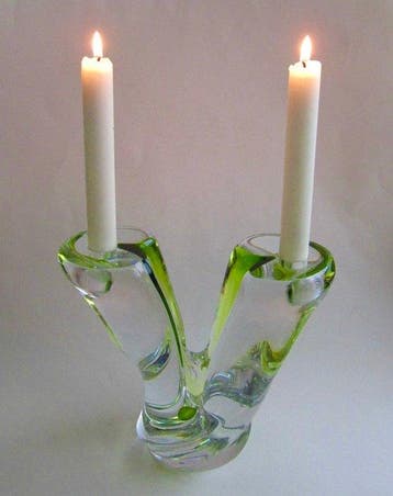 Val Saint Lambert - René Delvenne - Chandelier - Cristal -