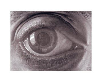 M.C. Escher - “Eye”. Gedateerd en gesigneerd in de plaat., Antiek en Kunst