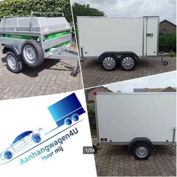 Huur een gesloten aanhangwagen of bagagewagen - Rijbewijs B, Ophalen, Nieuw