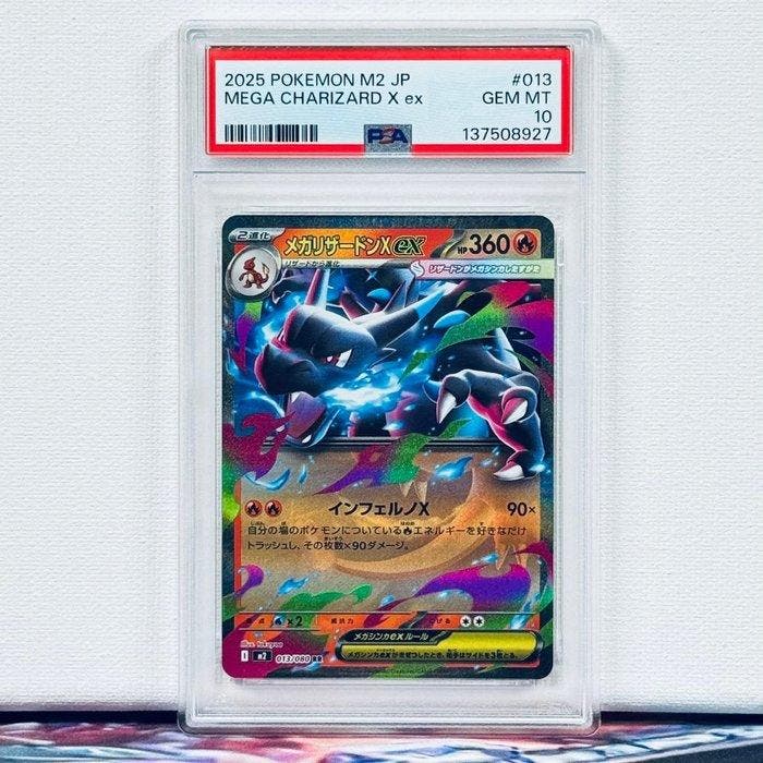 Pokémon Graded card - MEGA CHARIZARD X ex #013 - Pokémon -, Hobby en Vrije tijd, Verzamelkaartspellen | Pokémon