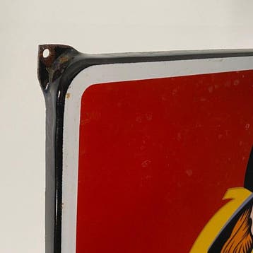 Belga - Emaille bord - 72x49x1cm - Gemaakt van een dikke