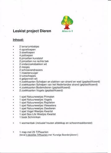 Alles-in-1 Leskist Project Dieren voor 60 leerlingen, Boeken, Verzenden, Nieuw
