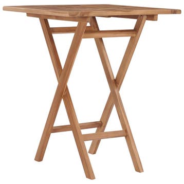vidaXL Tuintafel inklapbaar 60x60x75 cm massief teakhout, Jardin & Terrasse, Tables de jardin, Verzenden